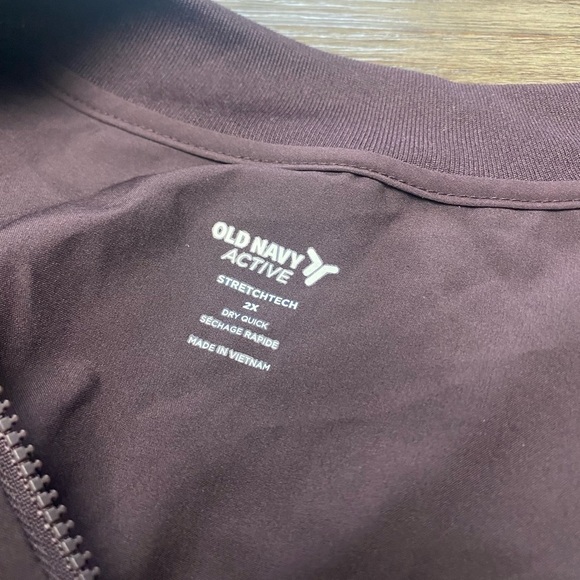 Old Navy Women's Long-Sleeve StretchTech Crop Zip Bomber Jumpsuit in brown 2X - Picture 9 of 9